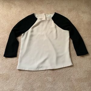 J. Crew womens black and cream dress top size 4